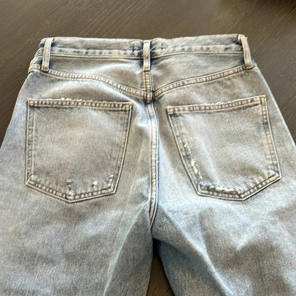 Agolde 90'S Mid Rise Distressed Loose Fit CROPPED in Major - Picture 6 of 12